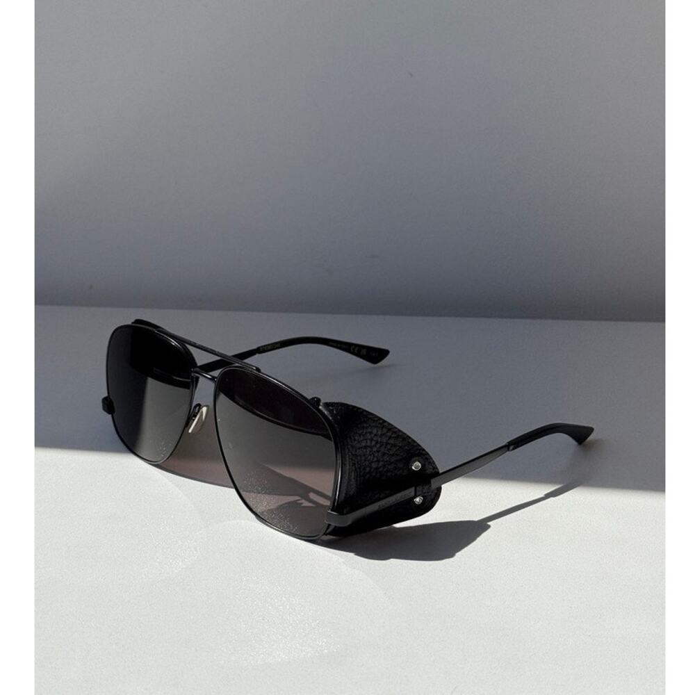 NEW Saint Laurent SL653 Leon Shield Aviator Sunglasses Black